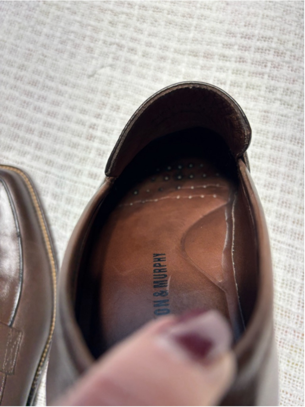 Johnston & Murphy Men's Ainsworth Square Toe Calfskin Penny Loafer SZ 9M GUC - Picture 10 of 11